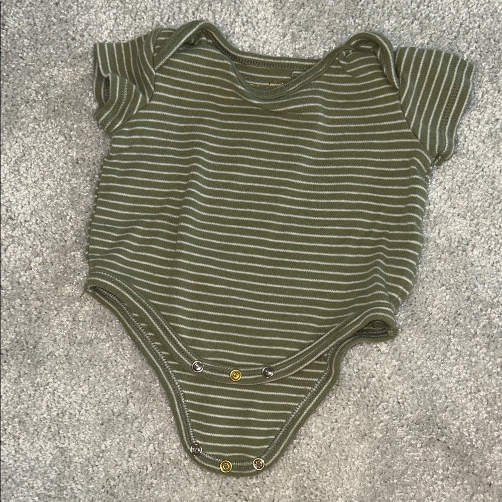 Jessica Simpson Olive Striped Bodysuit